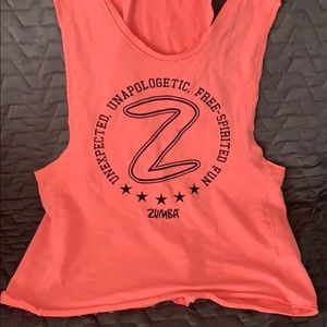 Zumba coral hooded top